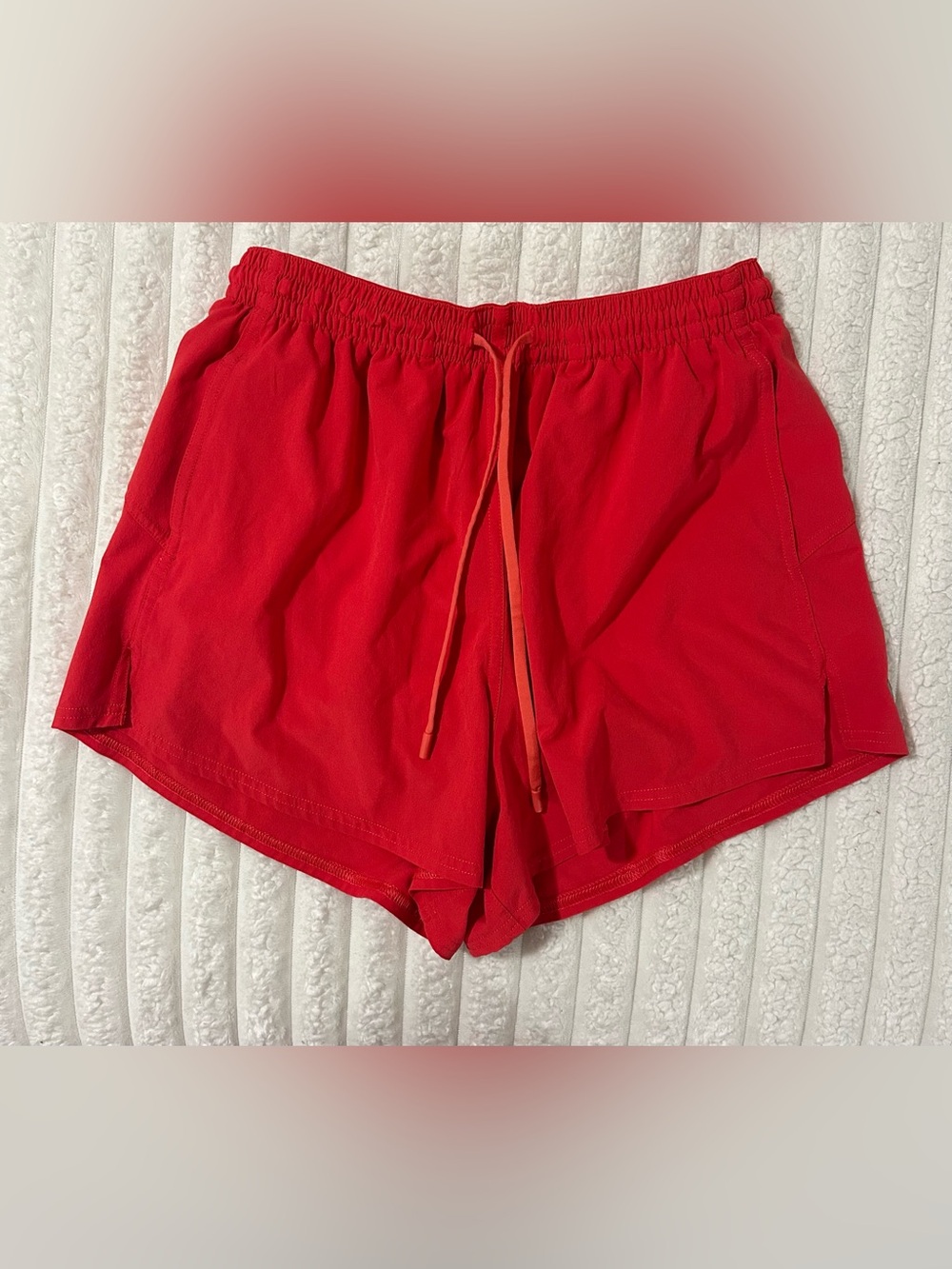 Red Women's Drawstring Athletic Shorts